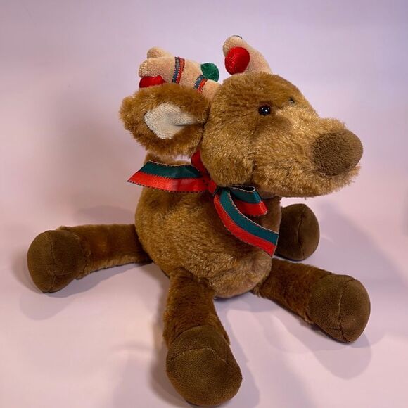Gund Ridlay The Christmas Reindeer Floppy with Christmas Ornaments Plush Holiday - Picture 1 of 7